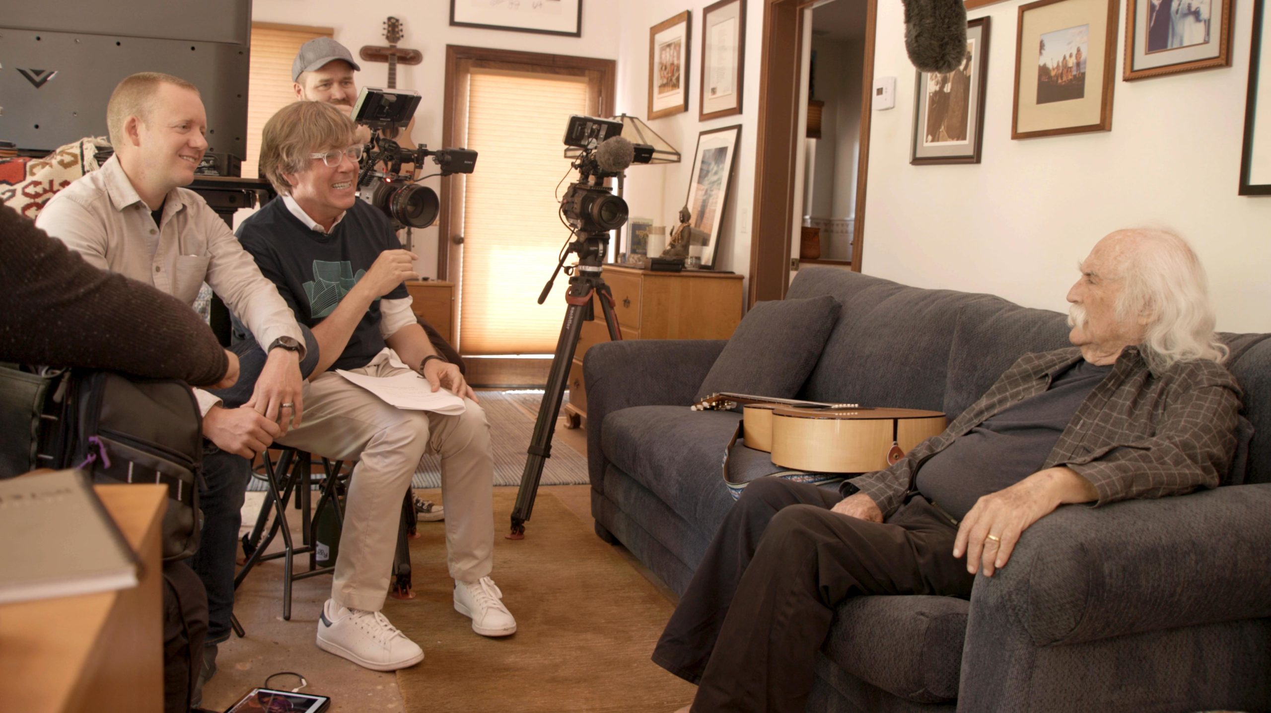 Mischa Hedges and Brendan Hedges Interview David Crosby for Oracle Documentary (Photo Credit: Jeremy Belanger)