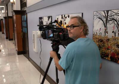 Camera Operator Brian Malone in Enid High School.