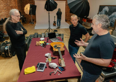 Jake White shares a story about "Barbara", Michael's Martin D-28. Photo Credit: Monica Semergiu