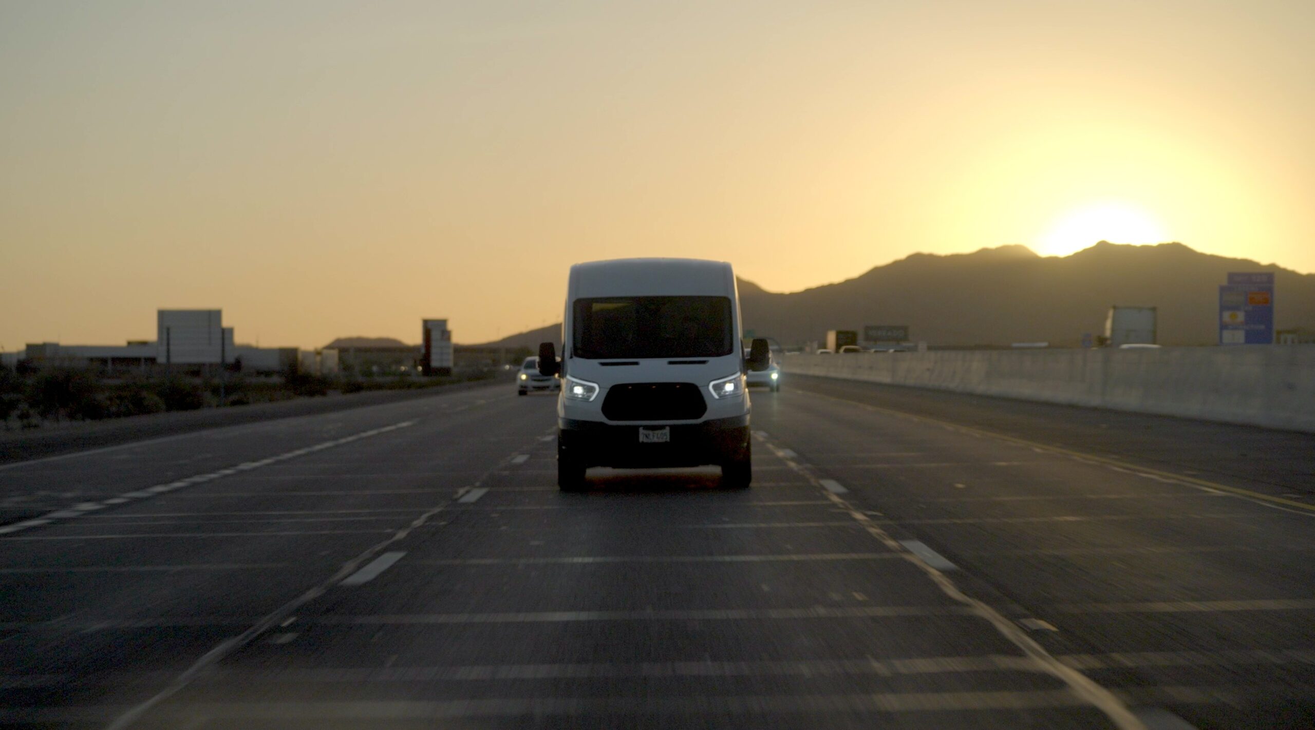 SCENE from "Oracle": Mischa drives a cargo van with Michael's guitars to Phoenix, AZ